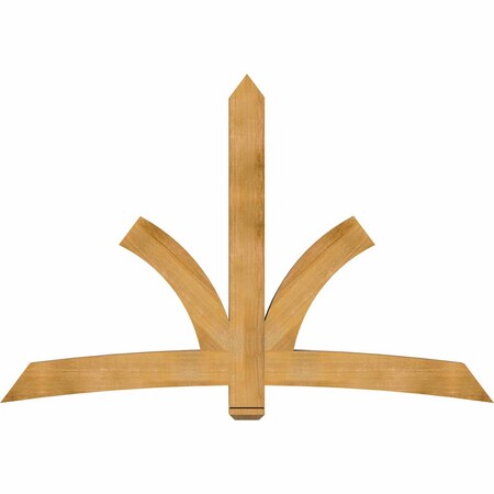 Ekena Millwork Davenport Rough Sawn Timber Gable Bracket, Western Red Cedar, 84"W x 56"H x 4"D x 6"F, 16/12 Pitch GBW084X56X0406DAV00RWR